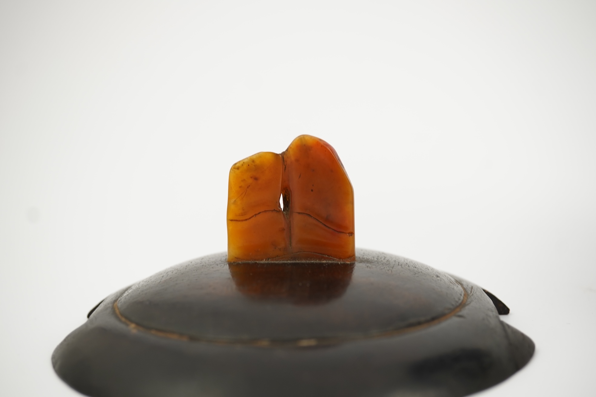 A Chinese bronze tripod censer and cover, ding, late Ming Dynasty
